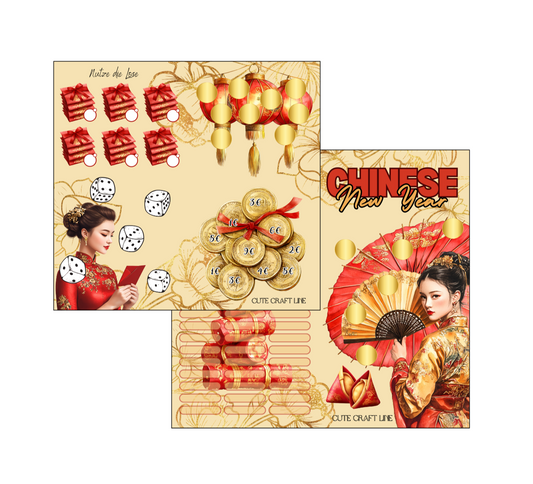 Chinese New Year 2er Klappkarte
