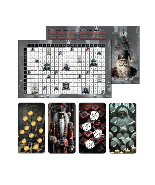 Dark Christmas 3er Klappkarte  |  XXL Würfelbingo |