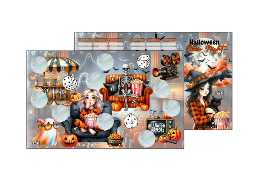 Halloween Movie Night 3er Klappkarte