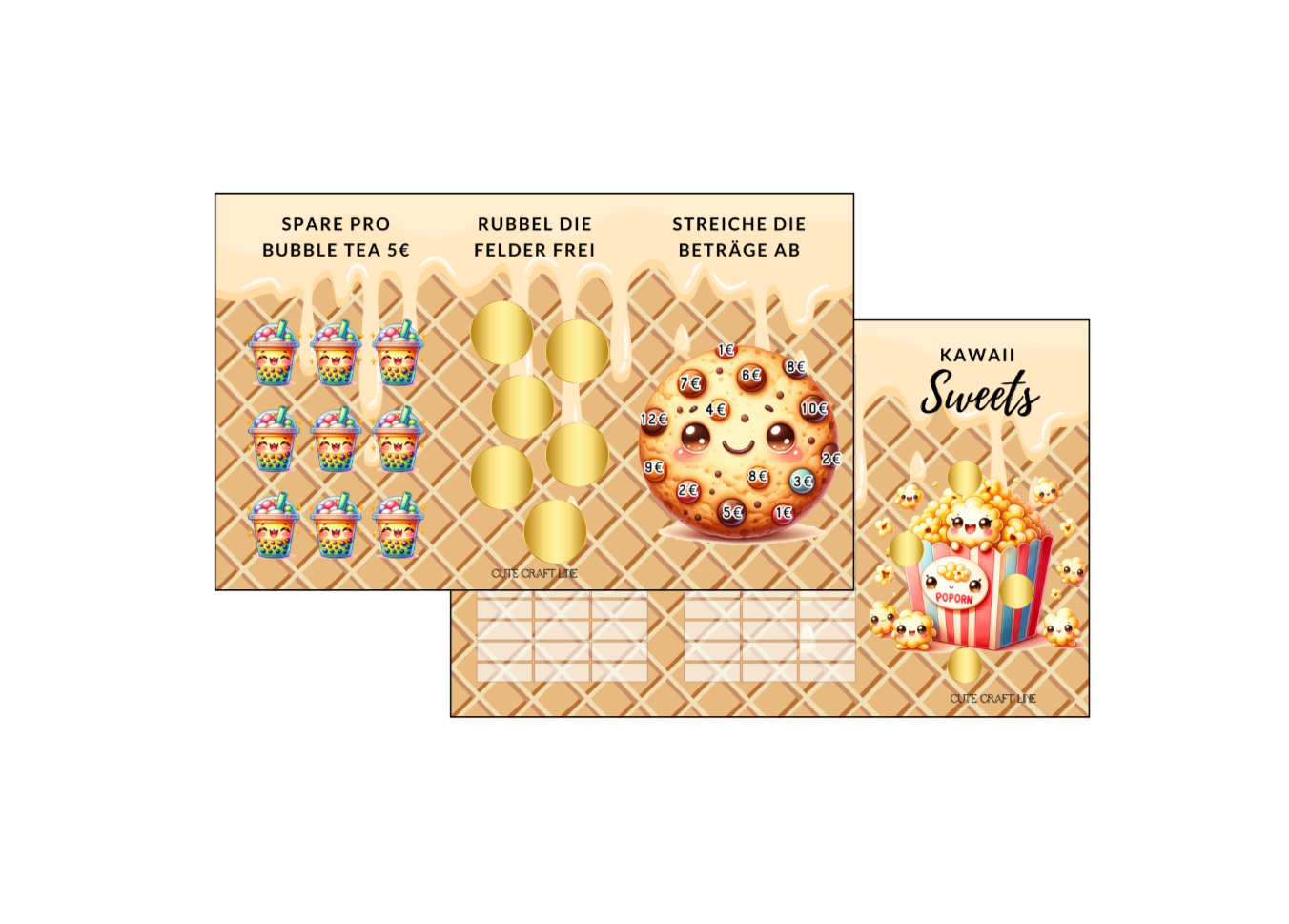 Kawaii Sweets 3er Klappkarte