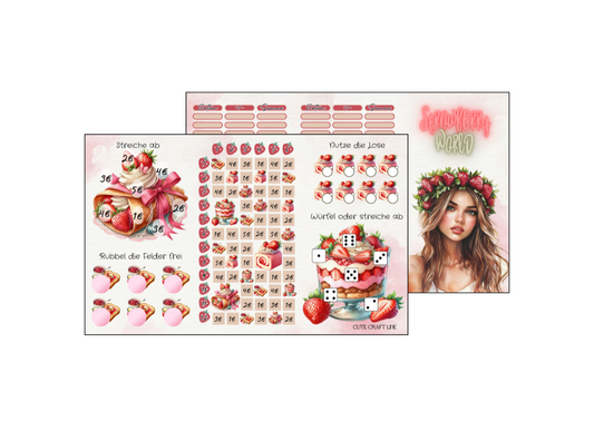 Strawberry World 3er Klappkarte
