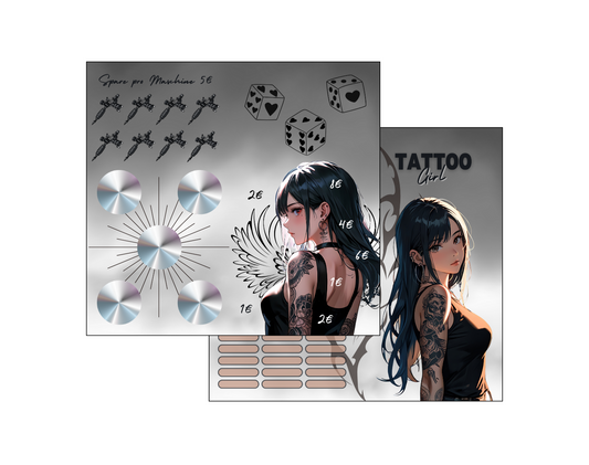Tattoo Girl 2er Klappkarte